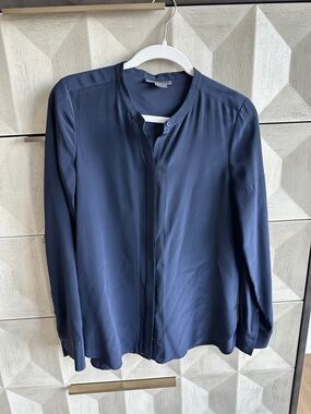Vince Silk Long Sleeved Blouse